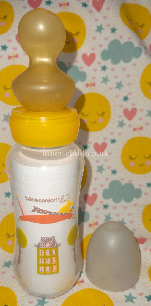 bottle with super-hero motif