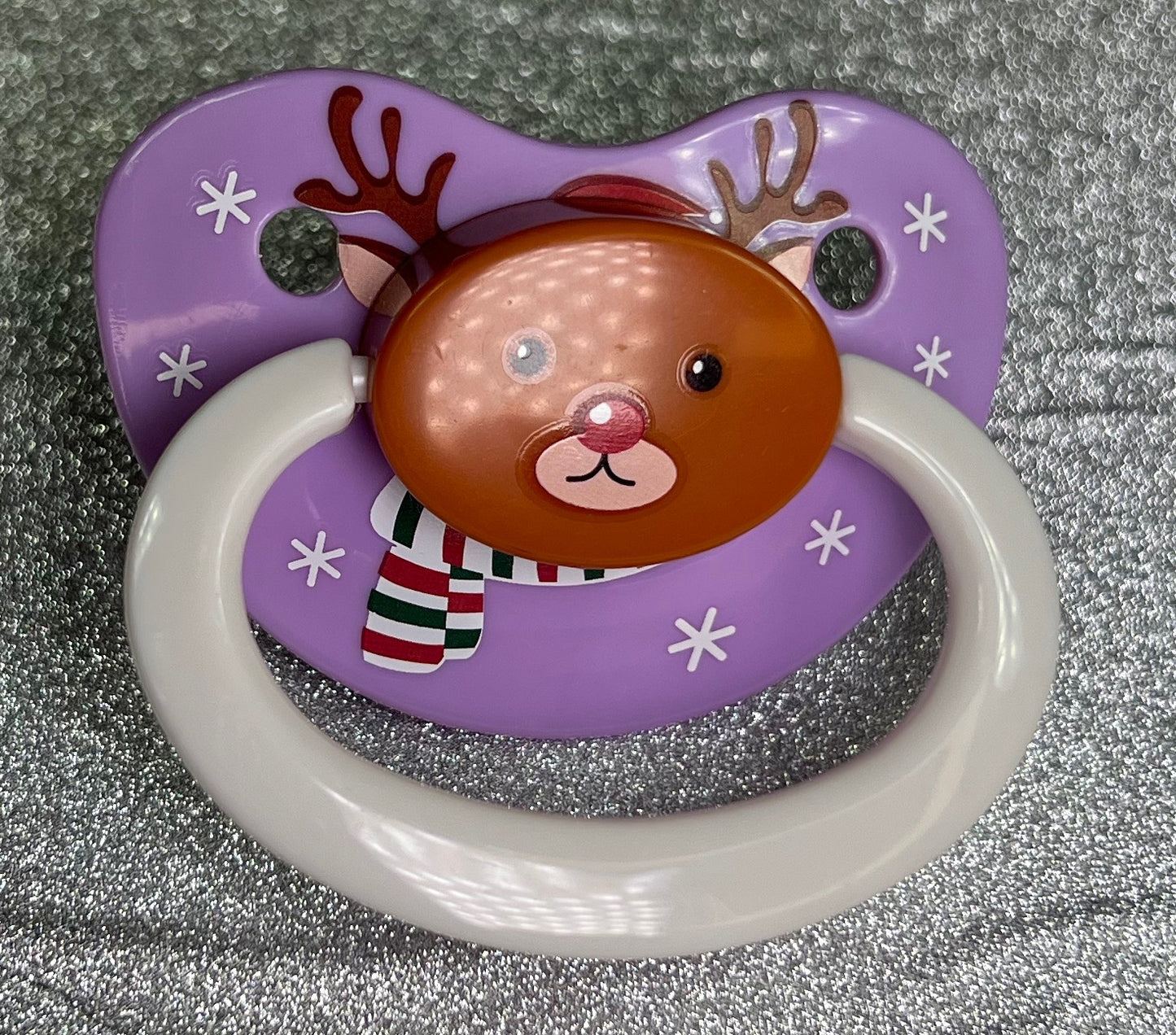 Purple Raindeer Pacifier