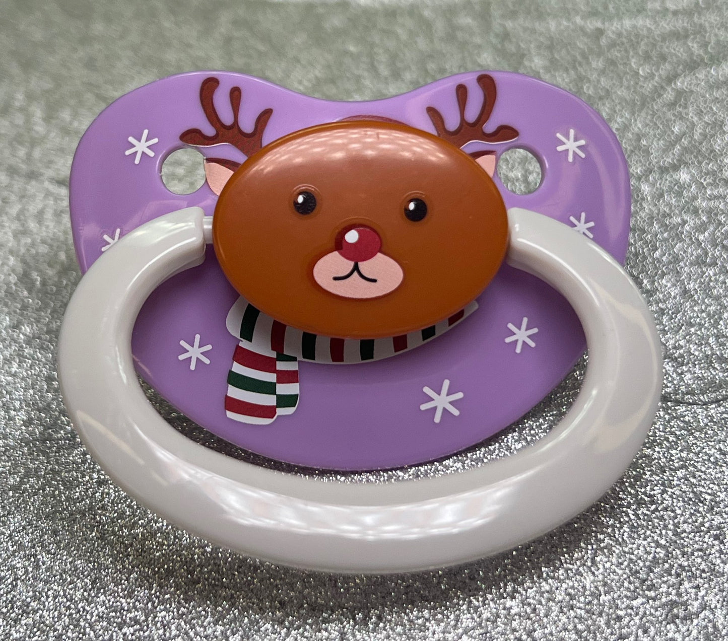 Purple Raindeer Pacifier