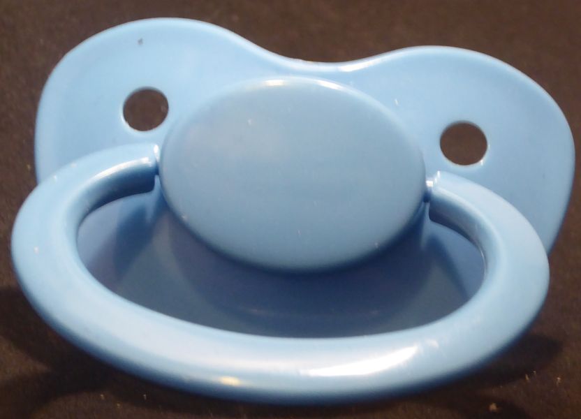 Baby blue Adult Sized Shield,  Pacifier, with Latex or Silicon teat