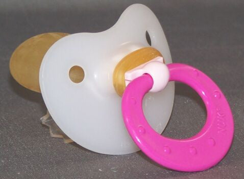 Deep Pink Handle NUK 4/5 Adult Baby, Pacifier, Dummy, Soother,