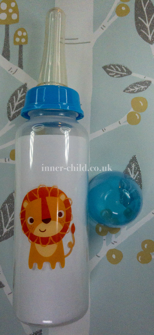 Happy Little Lion Blue Bottle