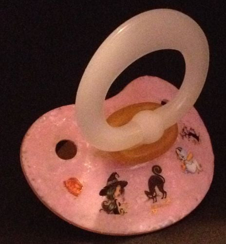NUK pacifier hand decorated with Halloween