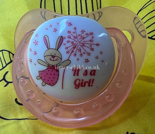 "It's a Girl" Pink Pacifier