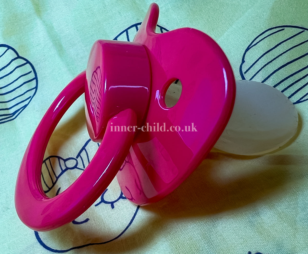 Pink Sound Control Pacifier Hot pink Large Shield Pacifier – Inner Child