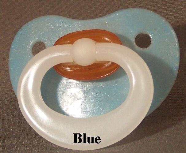 NUK Pacifier hand decorated in BLUE