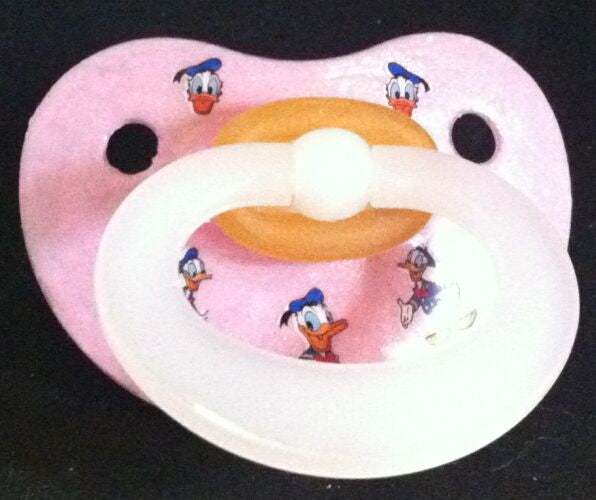 NUK pacifier hand decorated with Disney Donald duck Characters